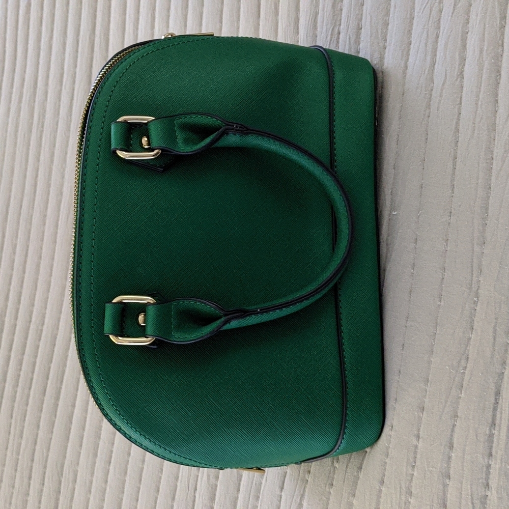Emerald green handbag